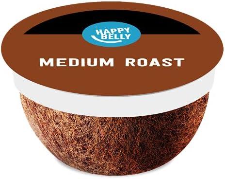 Amazon Brand - Happy Belly Medium Roast Compostable Coffee Pods, Compatible with K-Cup Brewer, 96 Count