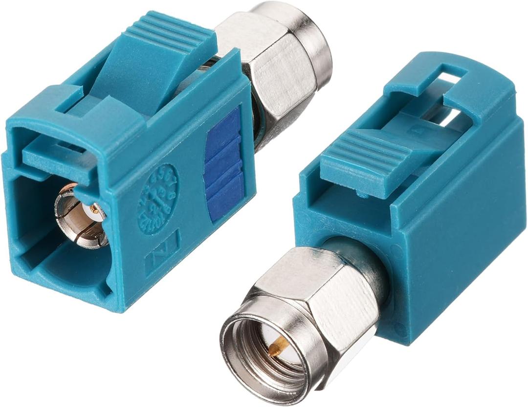 Superbat Fakra Z Female to SMA Male Adapter 2Pcs,Vehicle Antenna Adapter Connector for GPS Navigation Satellite Radios Car Stereo Android Head Unit 4G LTE Telematics Bluetooth Module