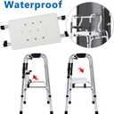 Adjustable Walker Rest Seat, Folding Walker Attachable Seat for Elderly Disabled, Range:20"~24" (Plastic)