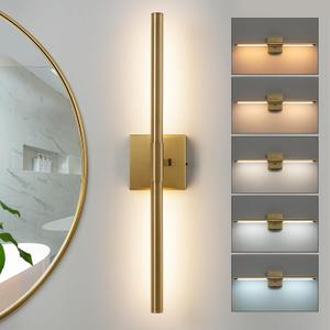Gold Vanity Light Fixtures for Bathroom Over Mirror 24 inch LED Bath Sconces IP44 5CCT Adjustable Morden Picture Lights for Paintings (Built-in Dimmer)