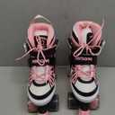 NEMONE Mermaid 4 Size Adjustable Light up Roller Skates for Girls, Purple Blue Skates for Toddlers, Beginner Kids Butterfly Roller Skates Indoor Outdoor (Medium - Big Kid) 32-36