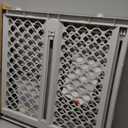 MYPET Universal Pet Gate: 26 - 42 Wide Dog Gate for Doorways with Pressure Fit or Swinging Door Hardware Mounting Types Included: 26" Tall; Gray