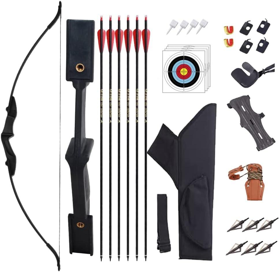 SOPOGER Archery Bow and Arrow Adult - Takedown Recurve Bows Archery Set for Adults Youth Beginner 20lbs 30lbs 40lbs Left and Right Handed Outdoor Target Practice Hunting
