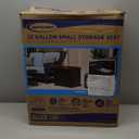 Suncast Outdoor Deck Box - 22 Gallon Java Resin Outdoor Storage Box, Weatherproof Patio Storage Bin Container for Seating & Organizing Cushions, Tools & Towels for Pool, Yard, & Garden