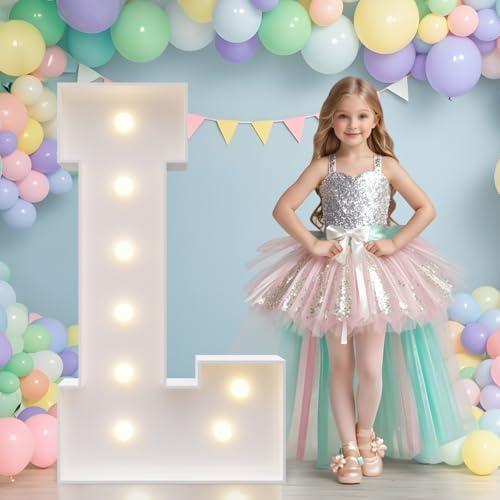 JoyMuse Marquee Letters 3 Feet Tall, Light Up Letters 3FT with Lights, Large Letters for Party, Letter L Light Up Letters for Graduation Proposal Wedding Birthday Homecoming Decorations