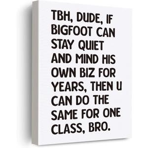 EVXID Funny High Middle School Classroom Wall Decor Canvas Art Print Framed 12 x 15 inch (Class21)