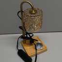 Hong-in Candle Warmer Lamp with Timer -Dimmable Adjustable Height Wax Melt Warmer for Jar Candles,Vintage Home Decor with Elegant Amber Glass,Birthday Gifts for Women, Mom, Friend, Sister