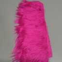 Ice Fabrics Craft Faux Fur Fabric Pre Cut Rolls - 4"x60" Fur Ribbon Mohair Fabric Strips - Super Soft and Fuzzy - Perfect for Crafts, Costumes & Decoration - Fuchsia - 4x60