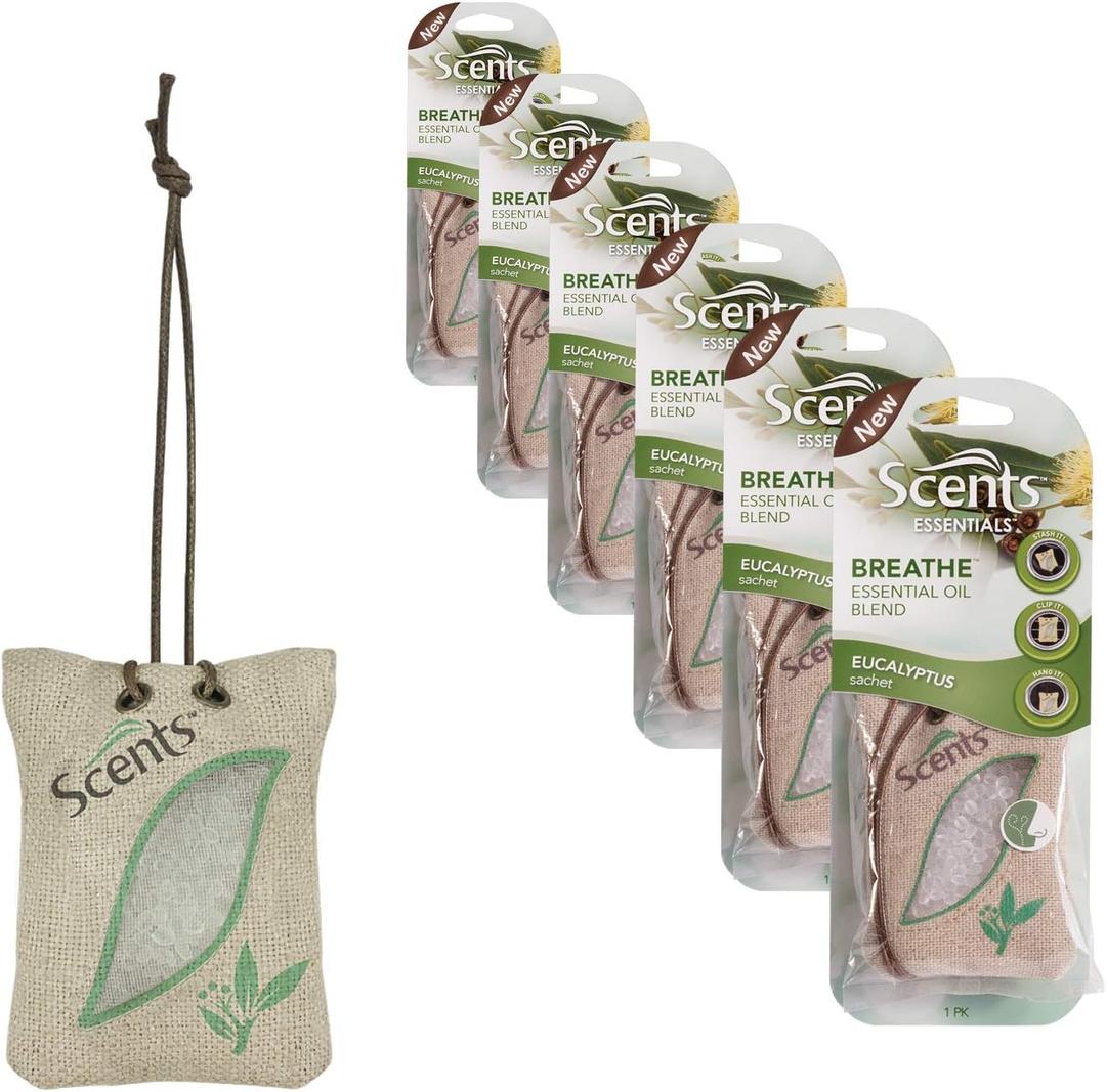 Scents Automotive Essentials Sachet Air Freshener: Breathe; 6 Count