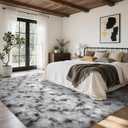 6x9 Ft Fuzzy Rugs for Living Room,Black and White Bedroom Area Rug Non-Slip,Carpet for Nursery Kids PlayRoom Indoor Modern Plush Carpets