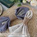 100pcs Burlap Napkin Rings with Wired Edge Disposable Napkin Rings Napkin Bands for Country Wedding Decorations Party Dinner Table Decorations