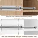 12" Valet Rod Standard for Closet, Slide Out Closet Valet Rod - 12" to 22", Polished Chrome Finish, Heavy-Duty 40lbs Capacity