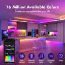 Smart IC RGB LED Strip Lights 50FT, Segmented DIY Color Changing, Rainbow Chasing Effects, WiFi App/Voice Control, Music Sync, Works with Alexa & Google Assistant, LED Lights for Bedroom Decor