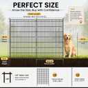 8 Panels No Dig Garden Fence Animal Barrier, 48in(H) × 21ft(L) Decorative Metal Outdoor Dog Fence, Rustproof Pet Fencing for Yard, Patio, Flower Bed -Temporary Fencing| Easy to Install