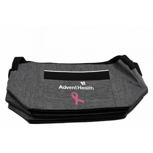 small Gray lunch bag, white logo, 4 pack