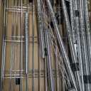 Amazon Basics Kitchen Storage Baker's Rack with Removable Top, Chrome/Beige, 18"D x 24" W x 59"H