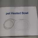 Afduv Heated Pet Water Bowl 3.7L for Dogs and Cats Outdoor, Anti Chew Cord & Thermostatic Control, Large Heated Bowl Keeps Water Warm for Chicke Brown