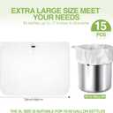Chumia 15 Pack Brew Bags Reusable Extra Large 26 x 22'' Fine Mesh Strainer Cold Brew Filters Drawstring Cheese Cloth Straining Bags Wine Making Supplies for Fruit Cider Beer