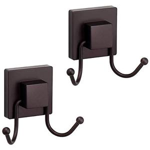 HOME SO Suction Cup Hooks for Shower, Bathroom, Kitchen, Glass Door, Mirror, Tile  Loofah, Towel, Bath Robe Removable Hook Holder  Prisma Collection, Stainless Steel Bronze (2-Pack)