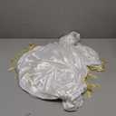 Pure White Valance for Windows with Tassels for Living Room Kitchen Valances with Ropes Light Filtering Waterfall Valance for Bedroom, 1 Semi Sheer Shiny Satin Panel (79"W x 20"L (Pack of 1))