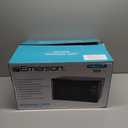 Emerson MW7302B Compact Countertop Microwave Oven with Touch Control, LED Display, 700W, 10 Power Levels, 6 Auto Menus, Glass Turntable and Child Safe Lock, 0.7 Cu., Ft. Black