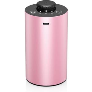 Waterless Essential Oil Diffuser for Home Battery Operated Cordless Scent Diffuser with Timing & 3 Mist Levels car Diffuser, Aluminum Alloy (Pink)