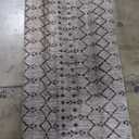 JONATHAN Y Moroccan Geometric Indoor Outdoor Area Rug 5X8 Natural/Black, Ourika Textured Weave for Backyard, Patio, Porch, Easy-Cleaning, High Traffic, Pet-Friendly, Non-Shedding (SMB108D-5) (5'3" x 7'7" (Rectangular))