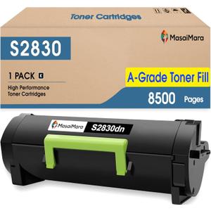 MasaiMara Compatible Black S2830 (Ggctw) High Yield Laser Toner Cartridge Replacement for Dell (8500 Page Yield) S2830 S2830dn 2830 dn 2830dn Smart Series Ink Printers