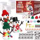 Build a Snowman Kit - Snowman Christmas Crafts, Modeling Clay DIY Kit, Creative Kids Air Dry Modeling Clay, Christmas Crafts Xmas Holiday Party Decor Gift (9 PCS)