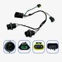 2pcs Headlight Wiring Harness Compatible with 2008-2014 Chevrolet Silverado 1500 2500HD 3500HD Replace 645-745 15841609 25962806