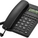 Home & Office Corded Phone with VIP Bypass Do Not Disturb, 3 Alarm Clocks, 16 Ringtones, 5-Level LCD Contrast, Blacklist & One-Touch Memory FSK/DTMF Compatible