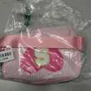 Kids Fanny Pack for Girls, Initial Pink Toddle Belt Crossbody Purse Sling Bag, 4 5 6 7 8 9 10 11 12 13 Year Old Little Girl Birthday Gift Ideas (M)