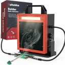 Solder Fume Extractor with LED Light & 2 Helping Hands, Solder Fan with Adjustable Angle Bracket, Smoke Absorber Suitable for Soldering, Diy and More