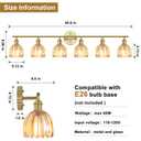 Kvhiiw Vintage Bathroom Light fixtures, Gold Vanity Lights, ETL Certified