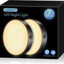 Ferswe Dimmable Touch Light, 3000K Rechargeable Touch Lights Stick on, Closet Light with 1000mAh Large Battery, LED Night Light for Closet, Counter, Kitchen, Bedroom and Wall(2 Pack)