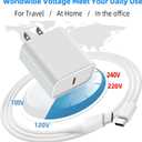 iPad Charger Fast Charging 10ft USB-C Cable & 20W USB-C Charger Block 2-Pack for Apple iPad A16/11th/10th/Pro 13/12.9/11/Air/Mini A17 Pro, iPhone 17/16/15 Series, White