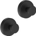 Bntuk Suction Cup Hooks for Door Wreaths, Vacuum Suction Wreath Hanger for Front Door Window Glass, Bath Robe Looafh Shower Hooks for Inside Shower - 2 Pack, Black