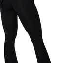 Sunzel Flare Leggings, Crossover Yoga Pants with Tummy Control, High-Waisted and Wide Leg (Black, XXL)