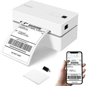 Bluetooth Thermal Shipping Label Printer, 4x6 Wireless Thermal Address Label Printer for Small Bussiness, Compatible with iPhone,Android,Windows,Mac,Chromebook Works with eBay Shopify USPS&More (White)