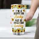 CUBICER Sunflower Stainless Steel Tumbler Gifts For Women Girls Teens Adults Flower Lovers Coffee Travel Mug Oz Insulated Tea Cup On Christmas Birthday Kitchen Accessories