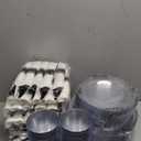 Hioasis 350pcs Clear Black Plastic Plates - Elegant Disposable Dinnerware Set Suitable for 50 Guests Include 10.25" Dinner & 7.5" Dessert Plates, Pre Rolled Silverware Set, Cups for Party & Halloween