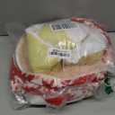 Cat Tunnel with Cat Bed for Indoor Cats - Soft Plush Donut Tunnel Bed with Snowflake Design & Washable Anti-Slip Mat, Multifunctional Playground Toys for Cats, Kittens & Small Pets. (Red) (XL 37*37*10'')