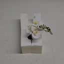 White Orchids Artificial Flowers Faux Orchids Arrangement in Black Glass Vases Set of 3 Real Touch Phalaenopsis Orchid Flowers Small Fake Orchid Centerpiece for Dining Room Table