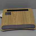 HUANUO Portable Lap Laptop Desk with Pillow Cushion, Fits up to 15.6 inch Laptop, with Anti-Slip Strip & Storage Function for Home Office Students Use as Computer Laptop Stand, Book Tablet