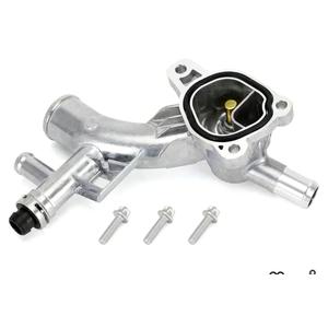 Aluminum Engine Coolant Thermostat Housing Water Outlet Compatible For 2011-2020 Chevy Cruze Sonic Trax Volt Buick Encore 1.4L Replace 25193922 55565334