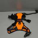 PHOEPET Reflective Dog Harness Large Breed Adjustable No Pull Vest with with Handle 2 Metal Rings 3 Buckles [Easy to Put on & Take Off](L, Orange)