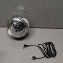 Disco Ball with Motor and Light, 4 Colors Light with 18 LED Beads, 5/8/10/15 RPM Rotating Motor with 6" Mirror Ball Remote for 70s 80s DJ Club, Wedding, Birthday, Party Essential