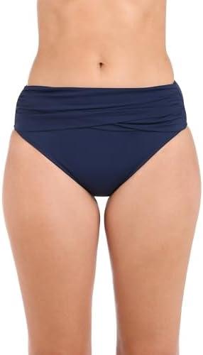 Island Goddess Banded Mid Waist Pant Bikini Swimsuit Bottom 8