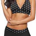 Century Star Women Two Piece Swimsuit with Boy Shorts - Modest Swimming Suits High Waisted Bathing Suits Bikini Set (Black, L)