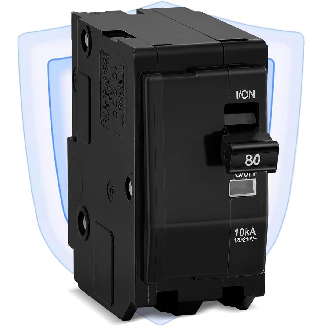 80Amp 2-Pole Circuit Breaker for QO280CP,Compatible with SD QO Load Center, CSED, and NQOD Distribution Panels,120/240 V,10kA
